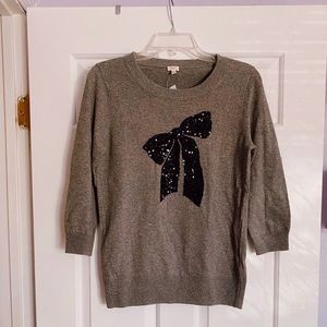 JCrew bow sweater 🎀